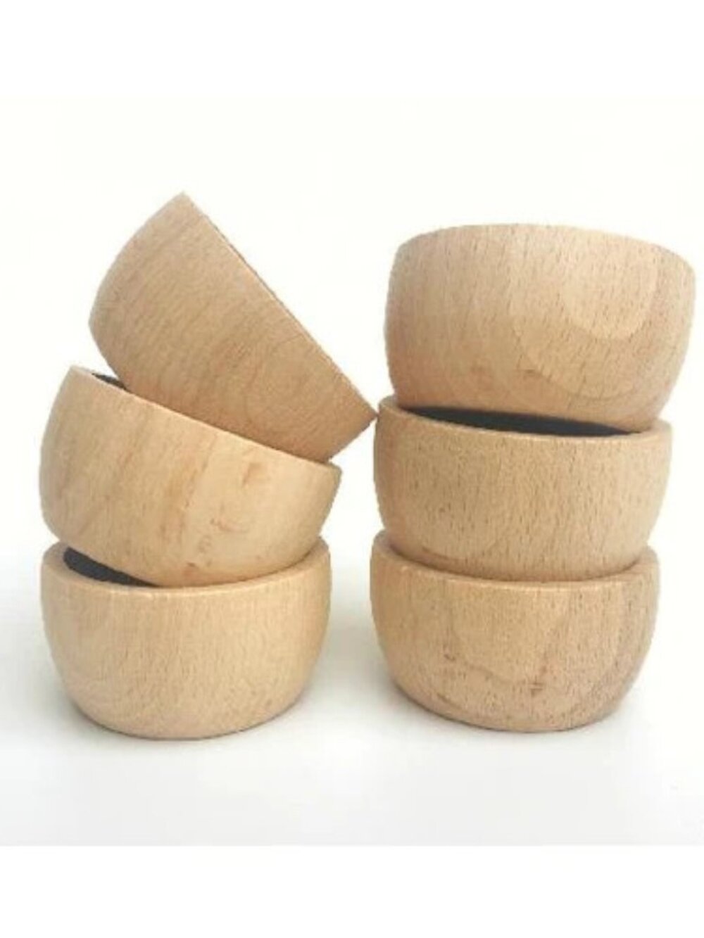 NWT Grapat Wooden Toys Natural Bowls Set of 6